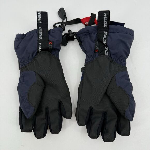 Hestra Juniors Five Fingered Gloves Size 4 Blue Winter Snow Ski Sledding Unisex - Picture 1 of 8